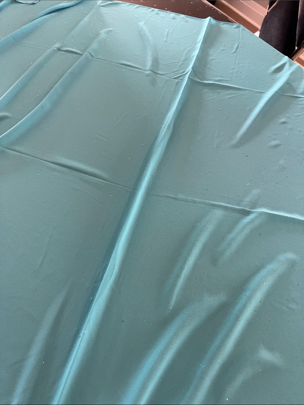Scarf or shawl - Aqua marine viscose polyester light fabric with speckles